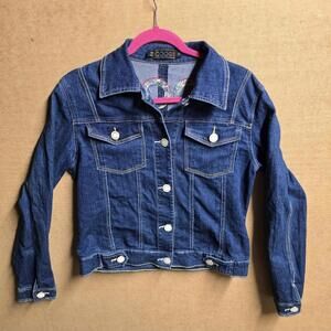 Coogi Women's Embroidered Denim Jacket Sz XL